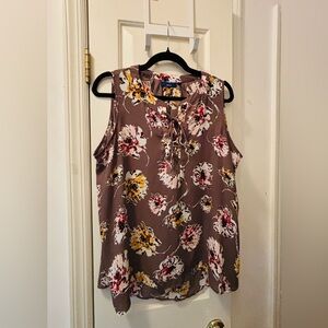 Floral Sleeveless Blouse